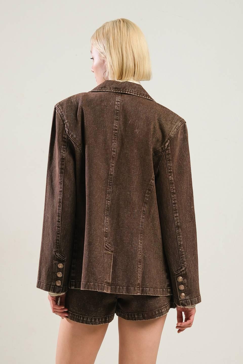 Daring Confidence Denim Blazer from KADOU Boutique