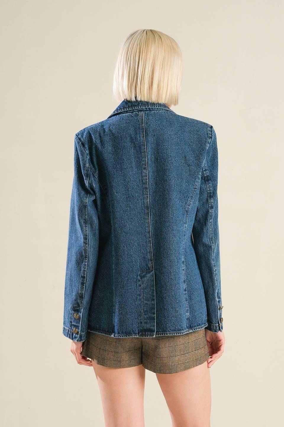 Hot to Go Denim Blazer from KADOU Boutique