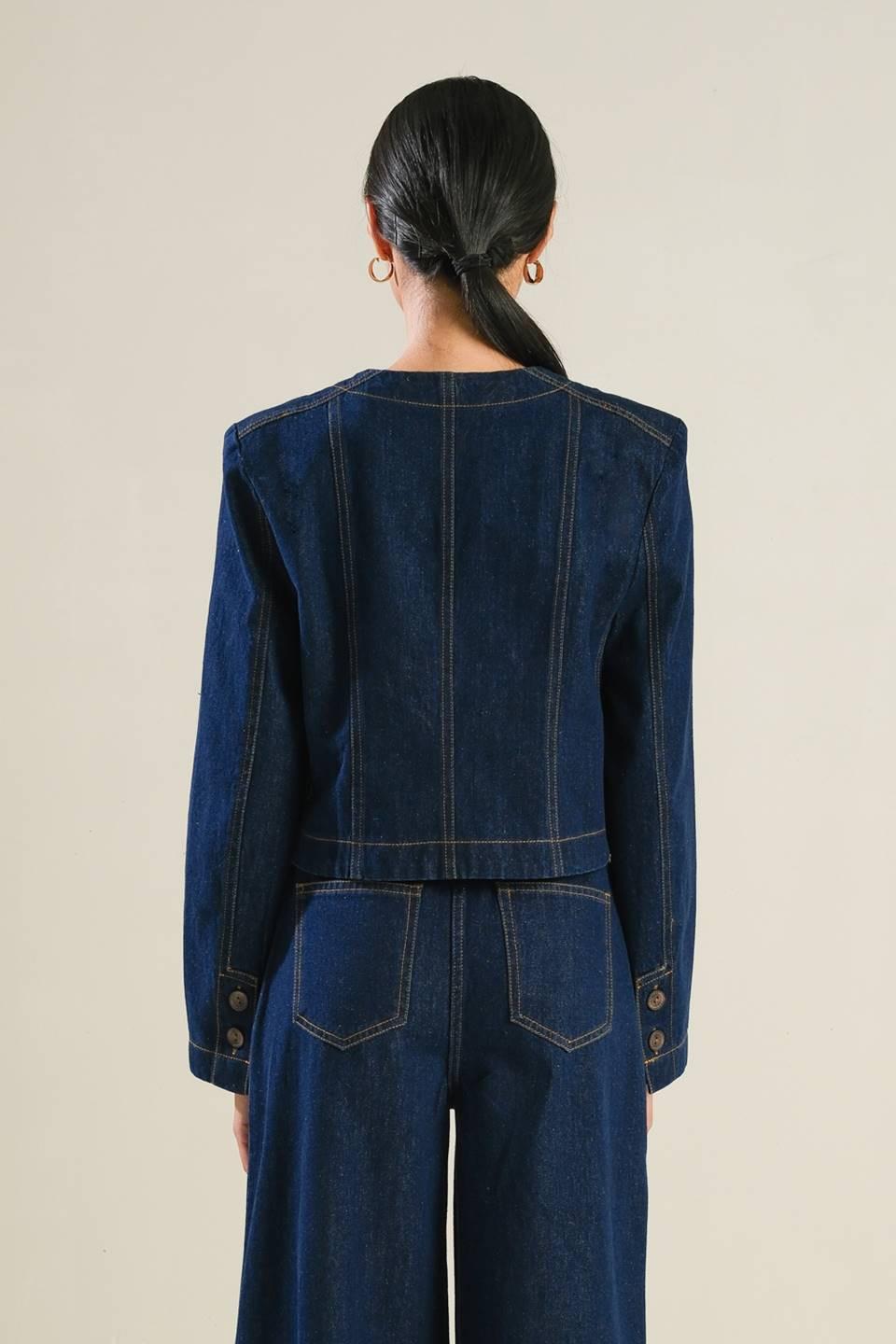 Crisp Canvas Denim Jacket from KADOU Boutique