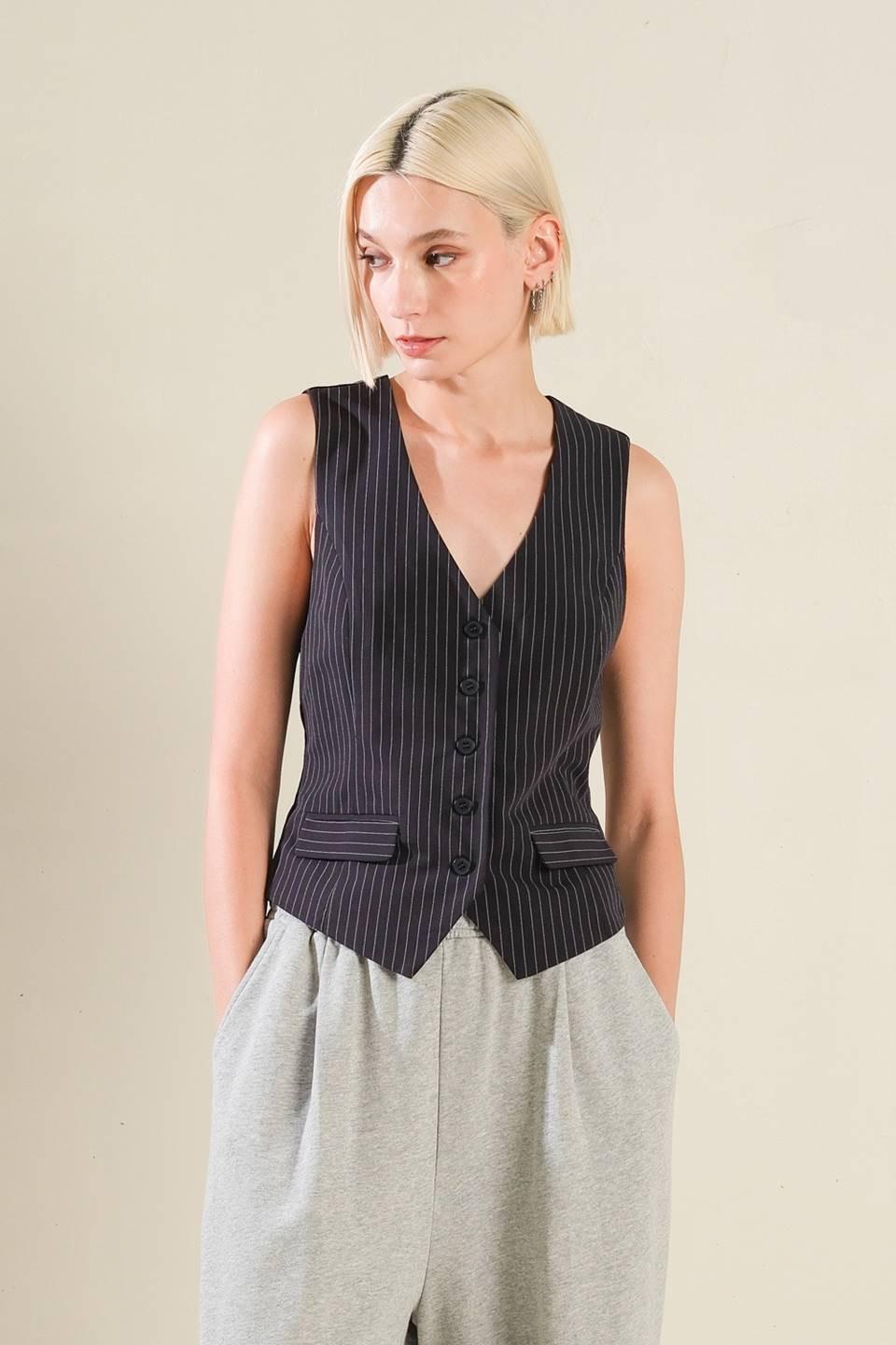 Caught Your Eye Woven Vest from KADOU Boutique