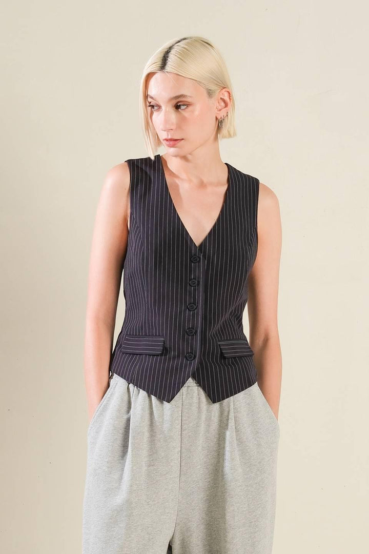 Caught Your Eye Woven Vest from KADOU Boutique
