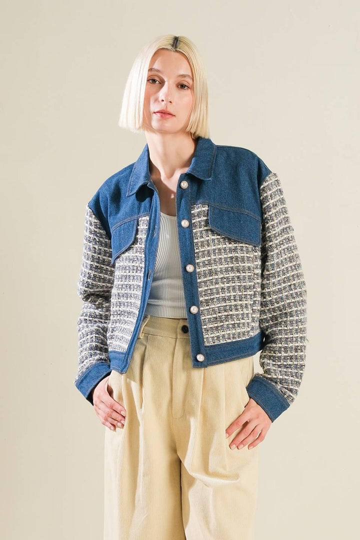 Better Days Tweed Denim Jacket from KADOU Boutique