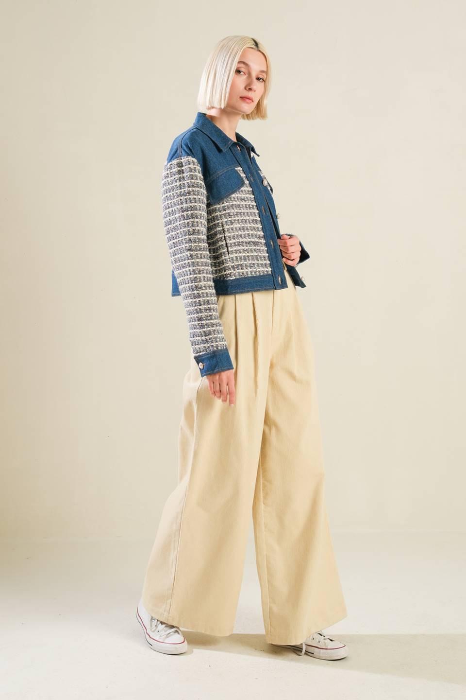 Better Days Tweed Denim Jacket from KADOU Boutique