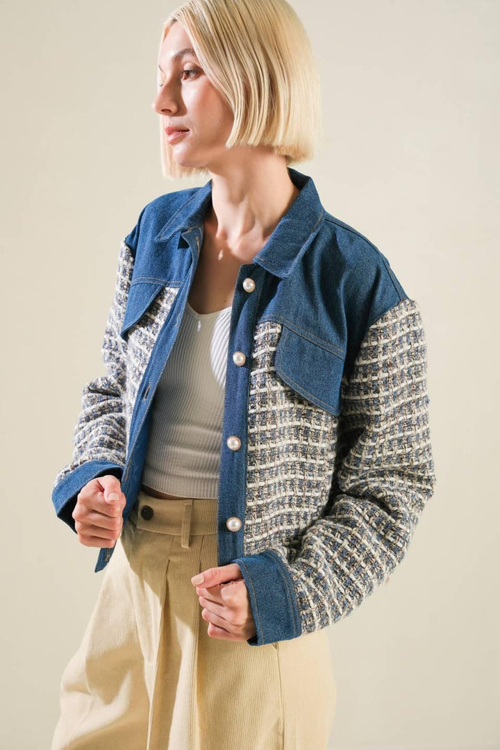 Better Days Tweed Denim Jacket from KADOU Boutique