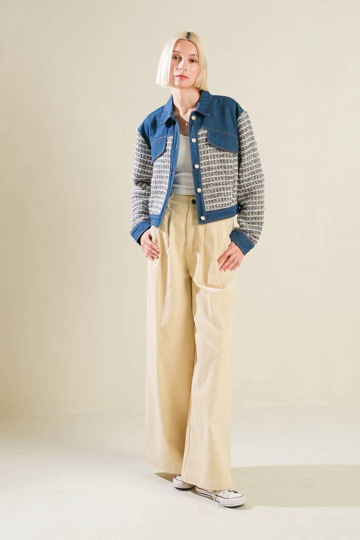 Better Days Tweed Denim Jacket from KADOU Boutique