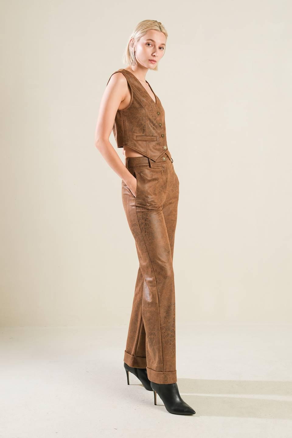 A Gift From Love Leather Vest from KADOU Boutique