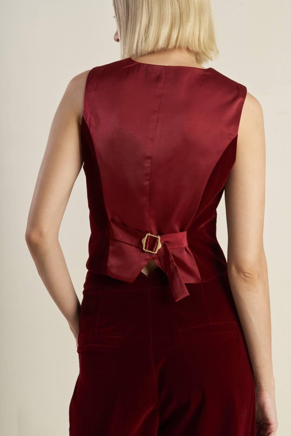 Coy Charm Velvet Vest from KADOU Boutique