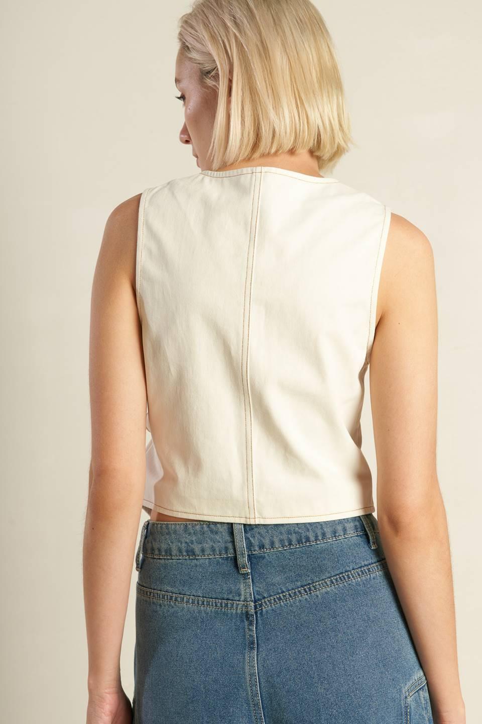 Watching the Wind Woven Vest from KADOU Boutique