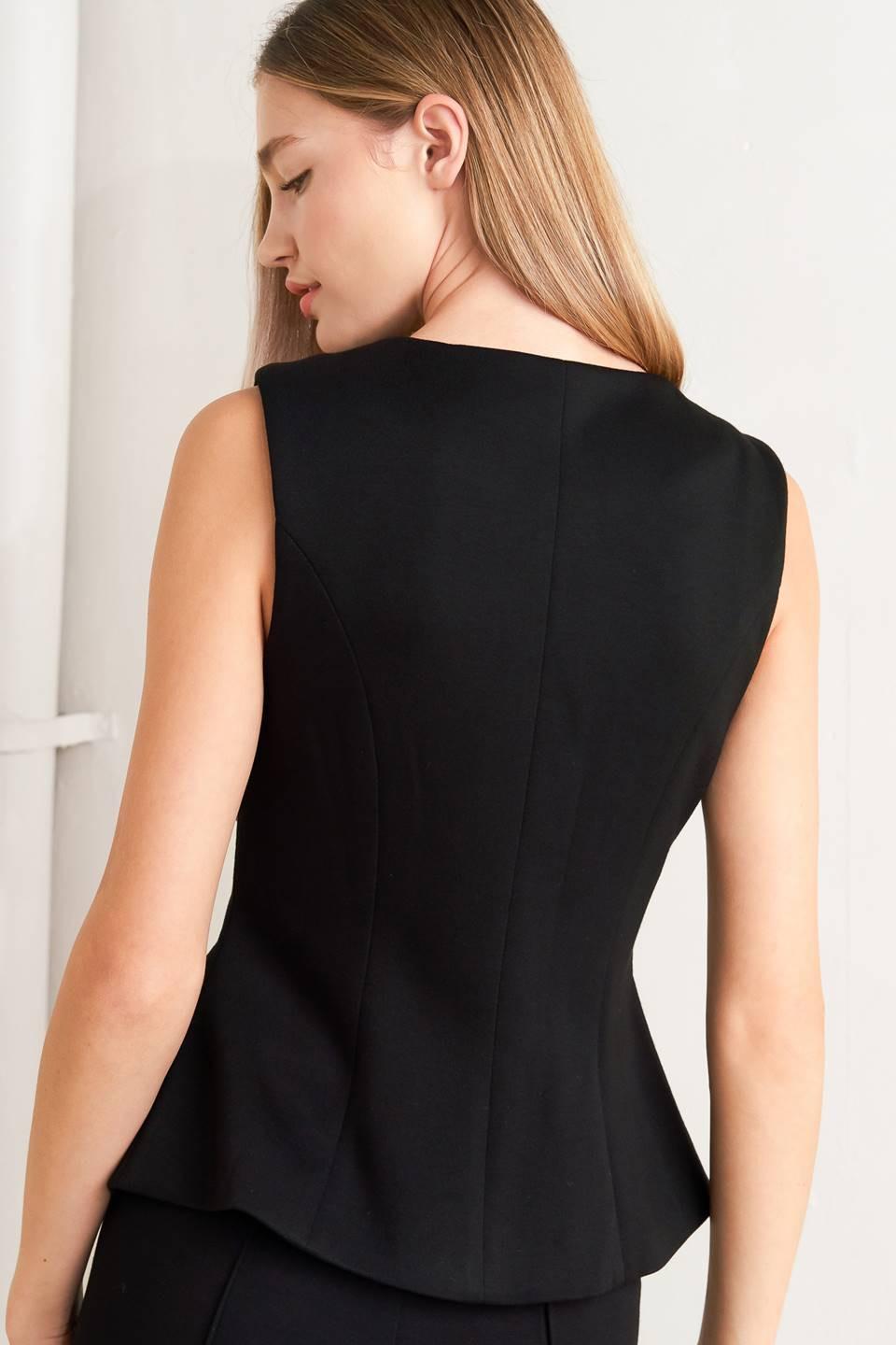 Glossy Glam Woven Vest from KADOU Boutique