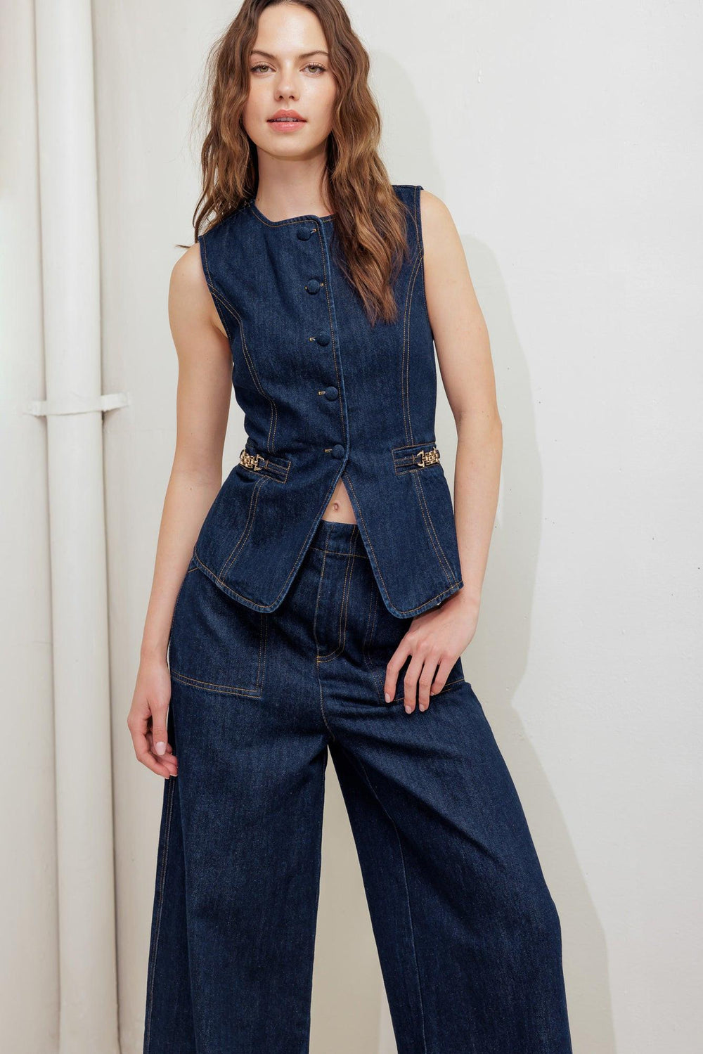 Indigo Icon Denim Vest from KADOU Boutique