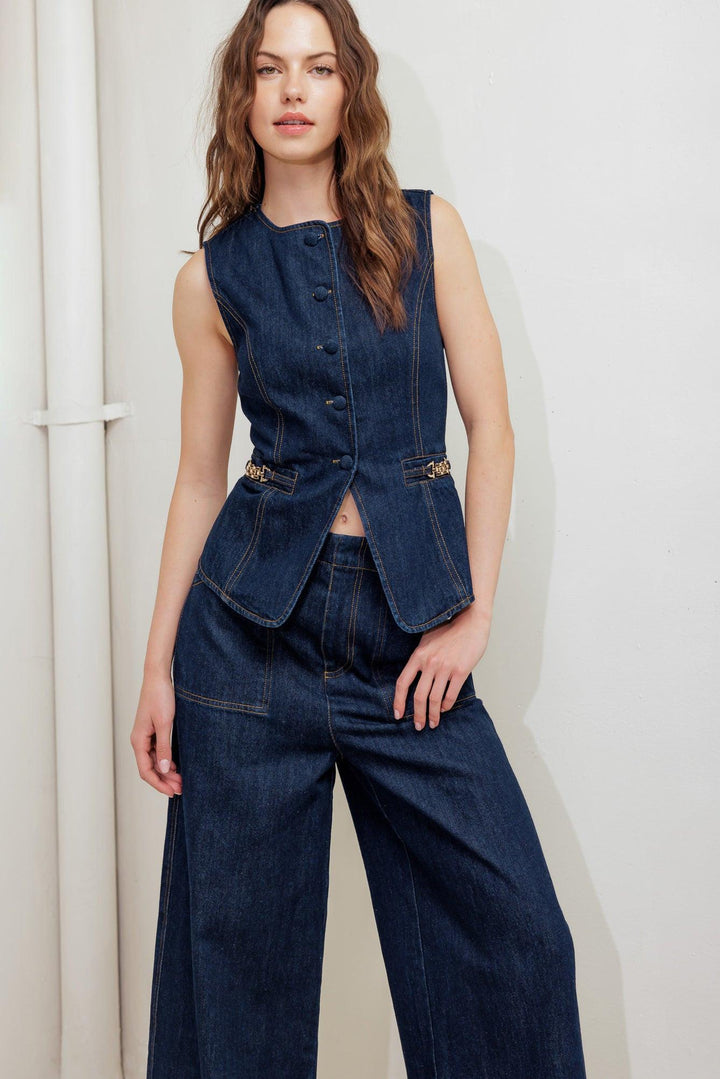 INDIGO ICON DENIM VEST