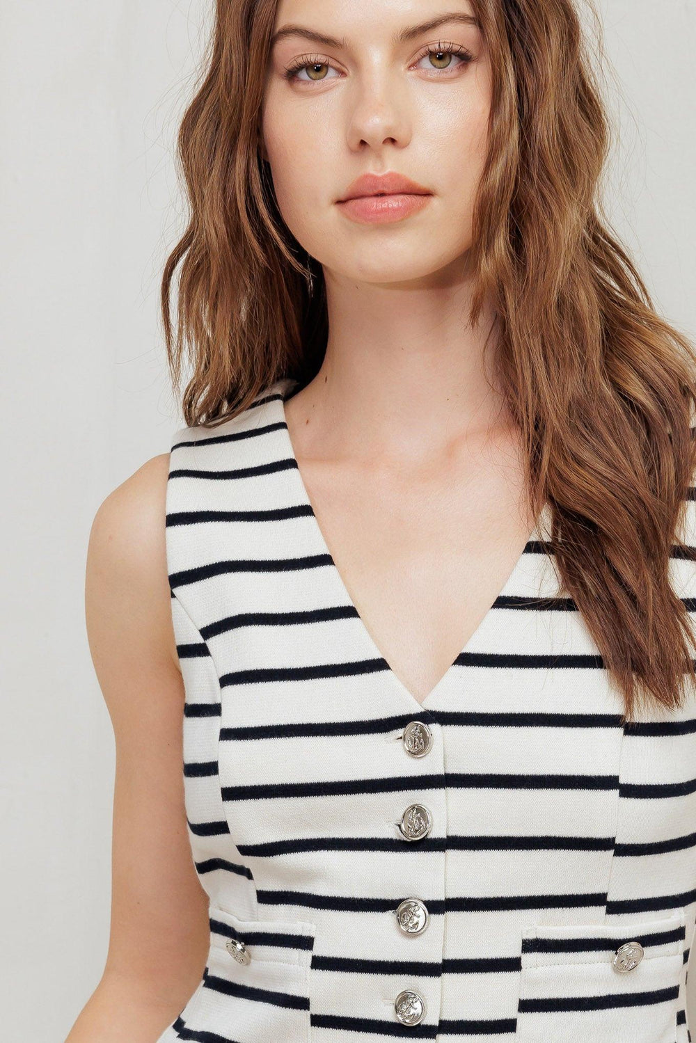 Marine Chic Woven Vest from KADOU Boutique
