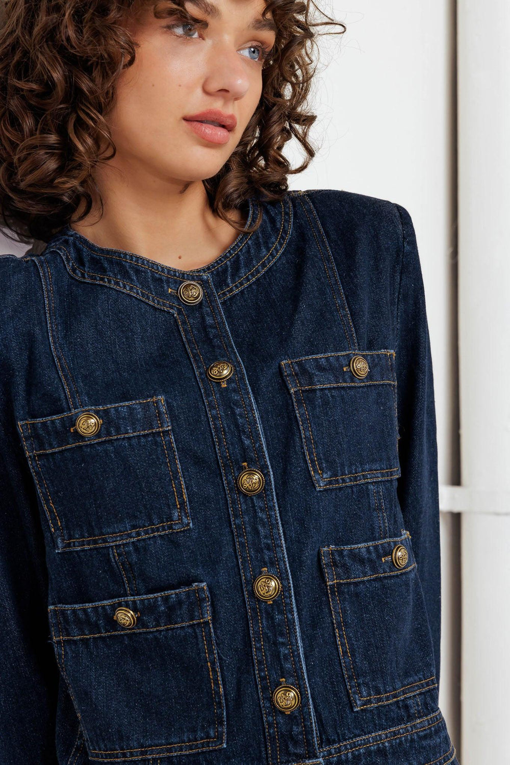 Glam Code Denim Jacket from KADOU Boutique