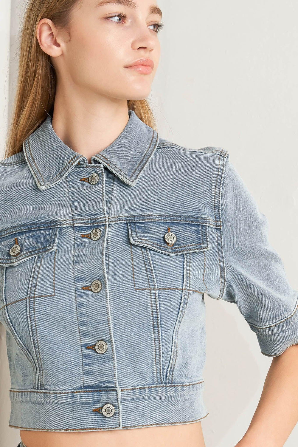 Modern Neutral Denim Jacket from KADOU Boutique