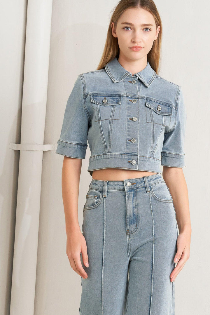 MODERN NEUTRAL DENIM JACKET
