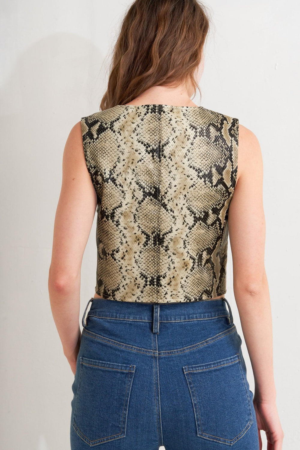 Glam Venom Faux Leather Vest from KADOU Boutique