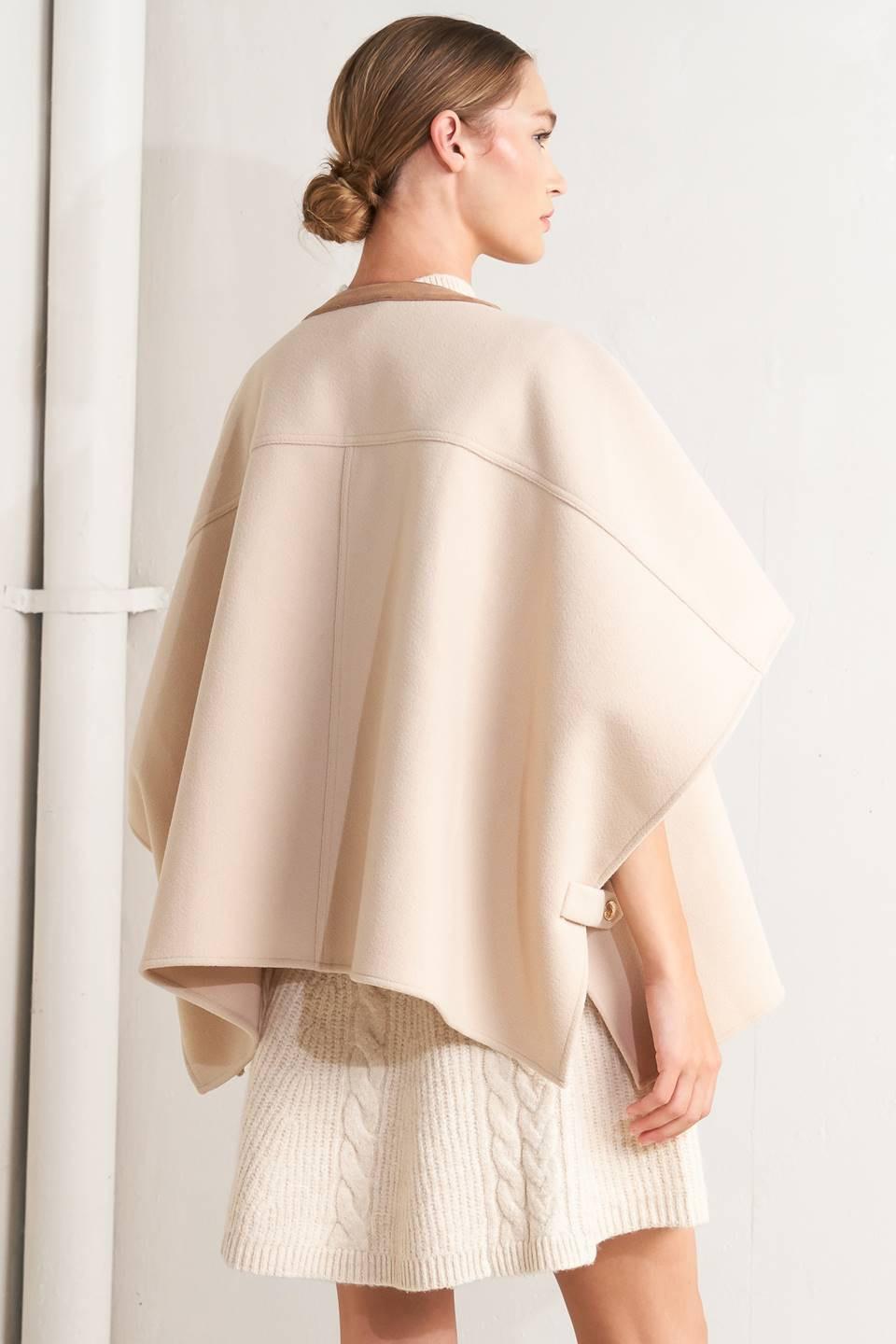 Timeless Elegance Woven Felt Capelet from KADOU Boutique