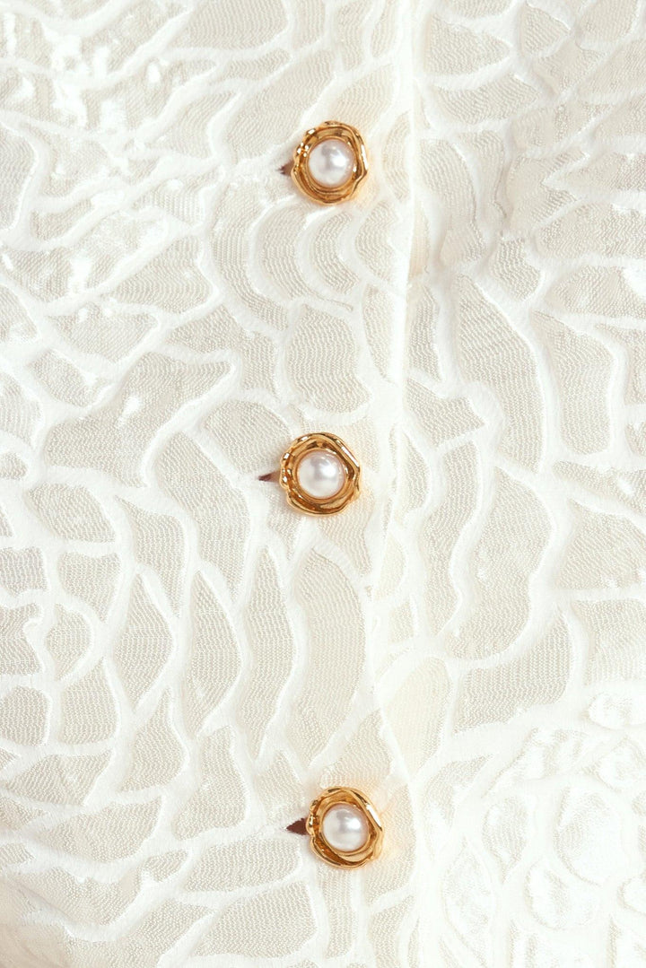 ROSÉ TEXTURE WOVEN TOP