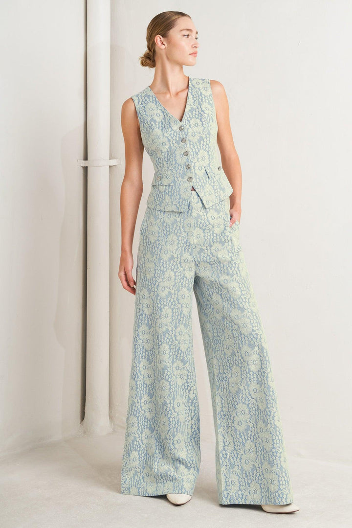 Easy Elegance Woven Lace Vest from KADOU Boutique