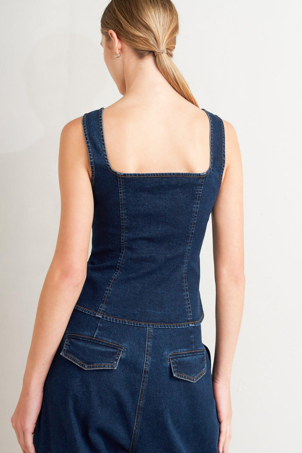 Quiet Luxe Denim Top from KADOU Boutique