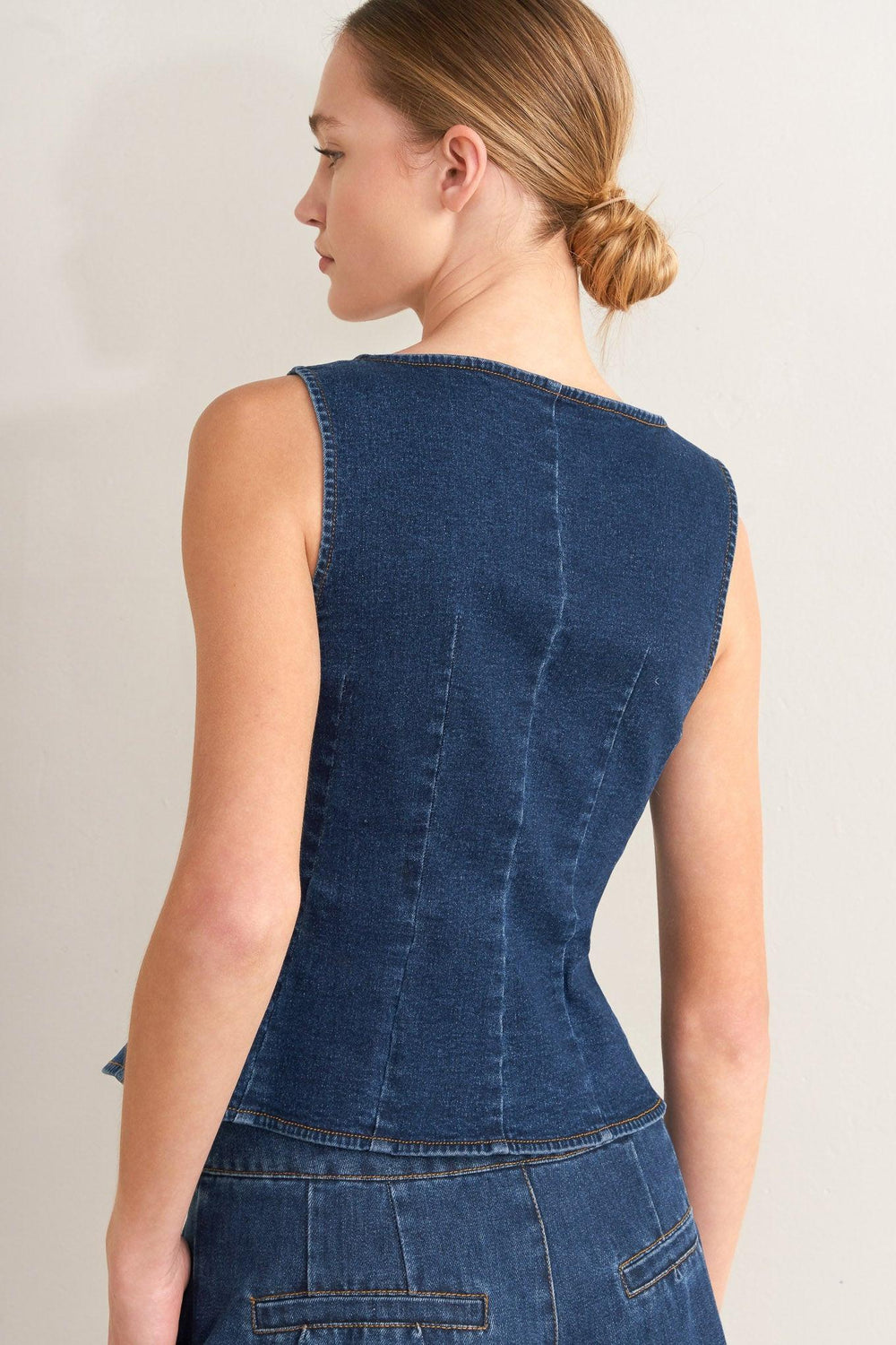 Retro Street Denim Vest from KADOU Boutique