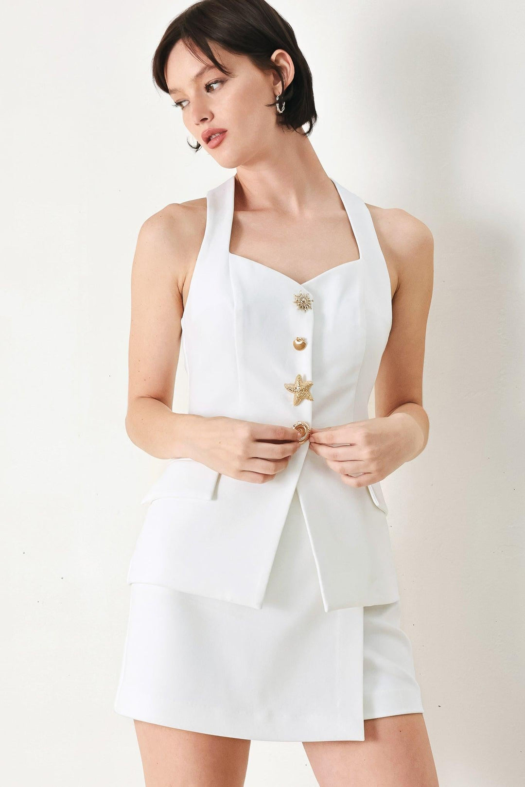 Beach Glam Woven Vest from KADOU Boutique