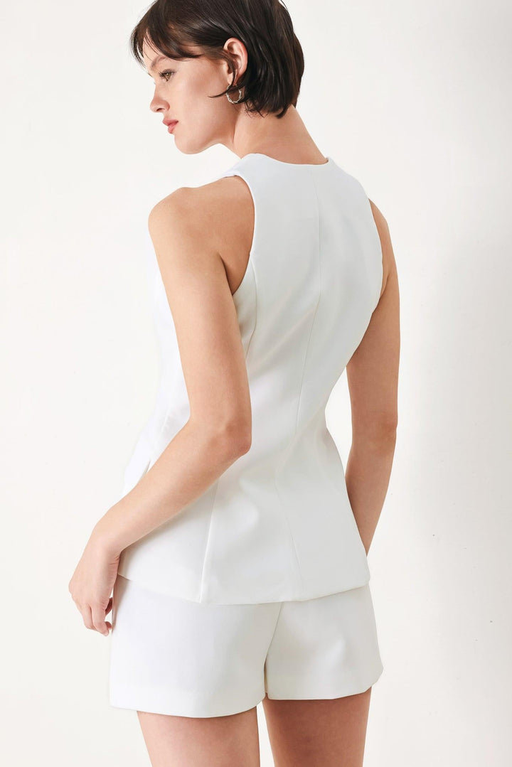Beach Glam Woven Vest from KADOU Boutique