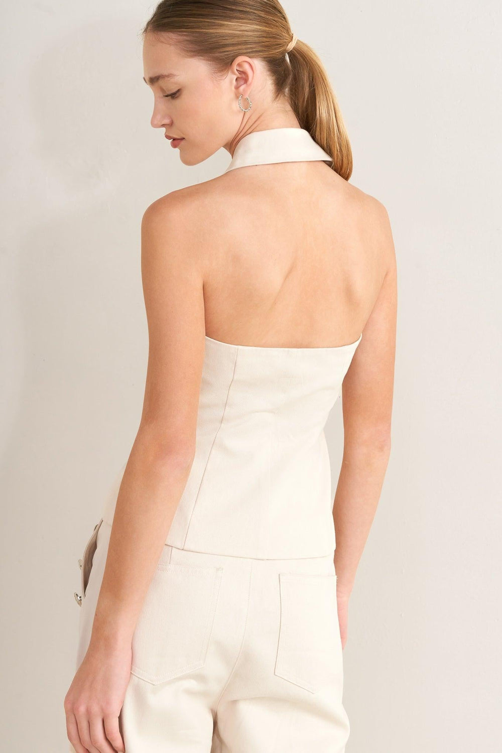 Runway Tailored Woven Vest from KADOU Boutique