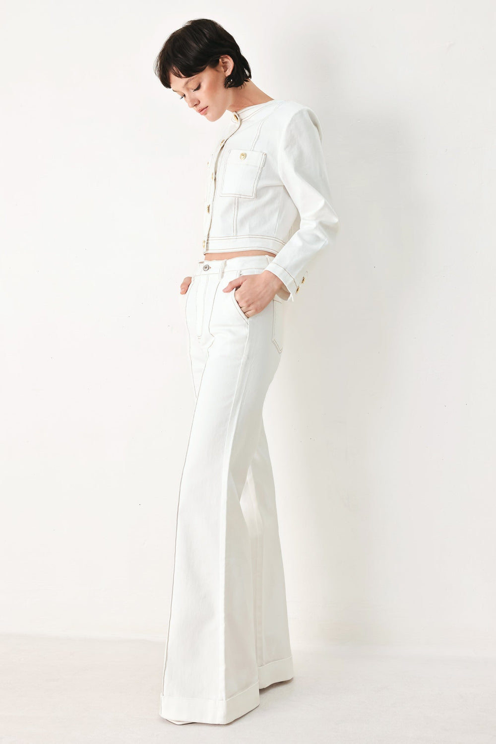 Fifth Street Woven Crop Jacket from KADOU Boutique