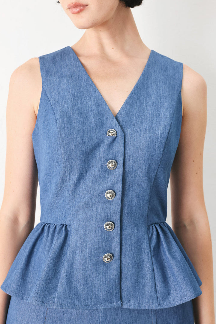 Casual Romance Woven Vest from KADOU Boutique