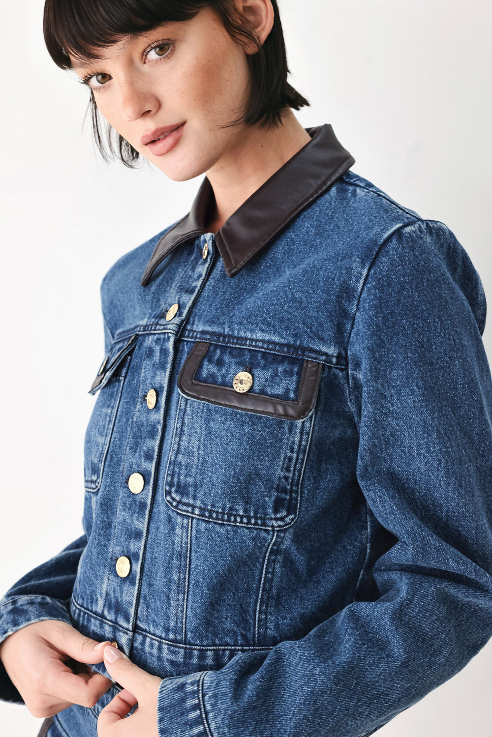 Vintage Denim Rendezvous Denim Crop Jacket from KADOU Boutique