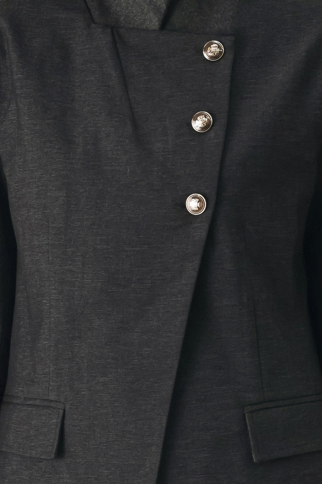 COMMAND NOIR BLACK ASYMMETRICAL MILITARY JACKET