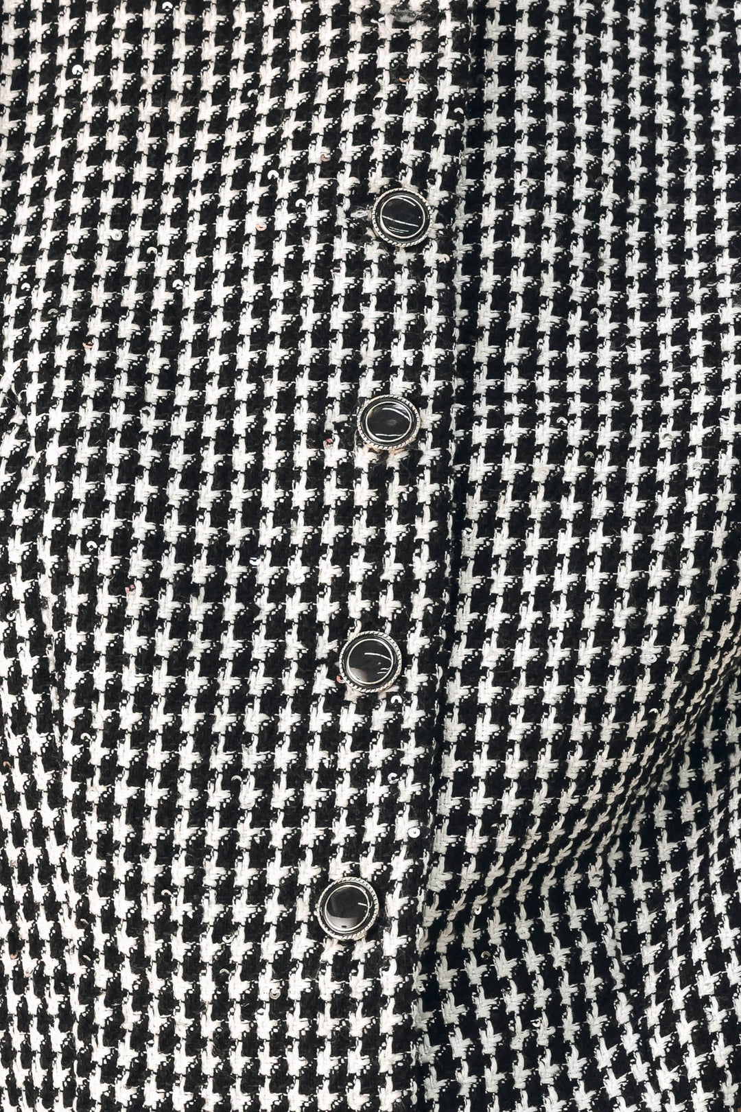 CHECKED IN SPARKLE HOUNDSTOOTH VEST