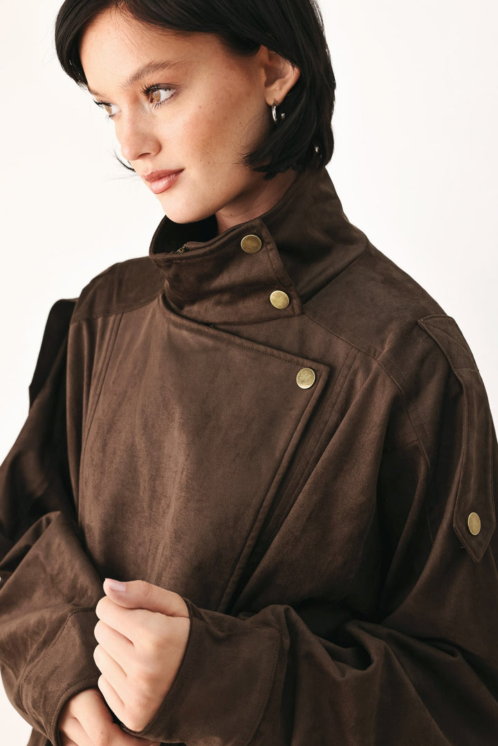 Downtown Darling Faux Leather Bomber Jacket from KADOU Boutique