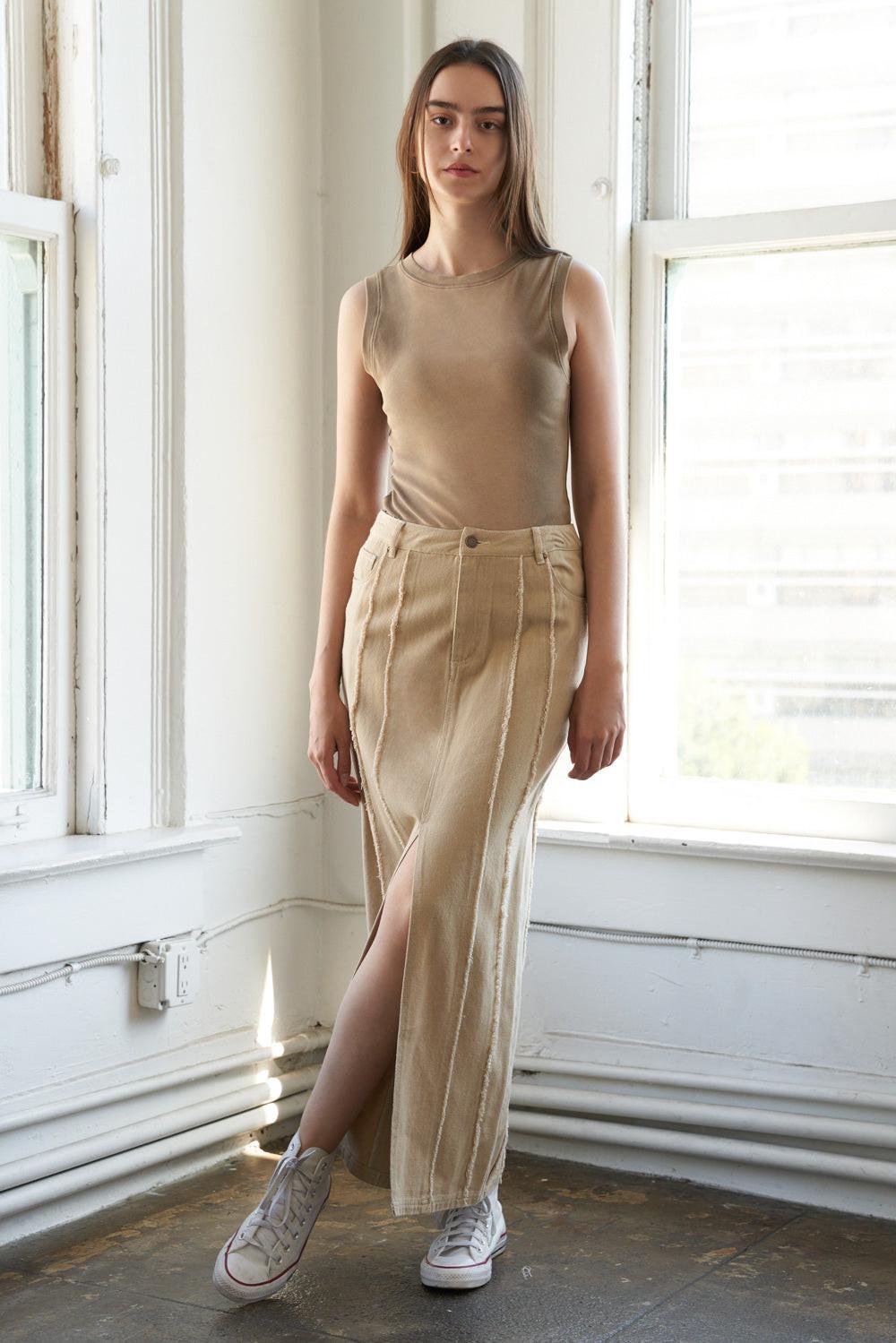 Between the Pages Woven Skirt from KADOU Boutique