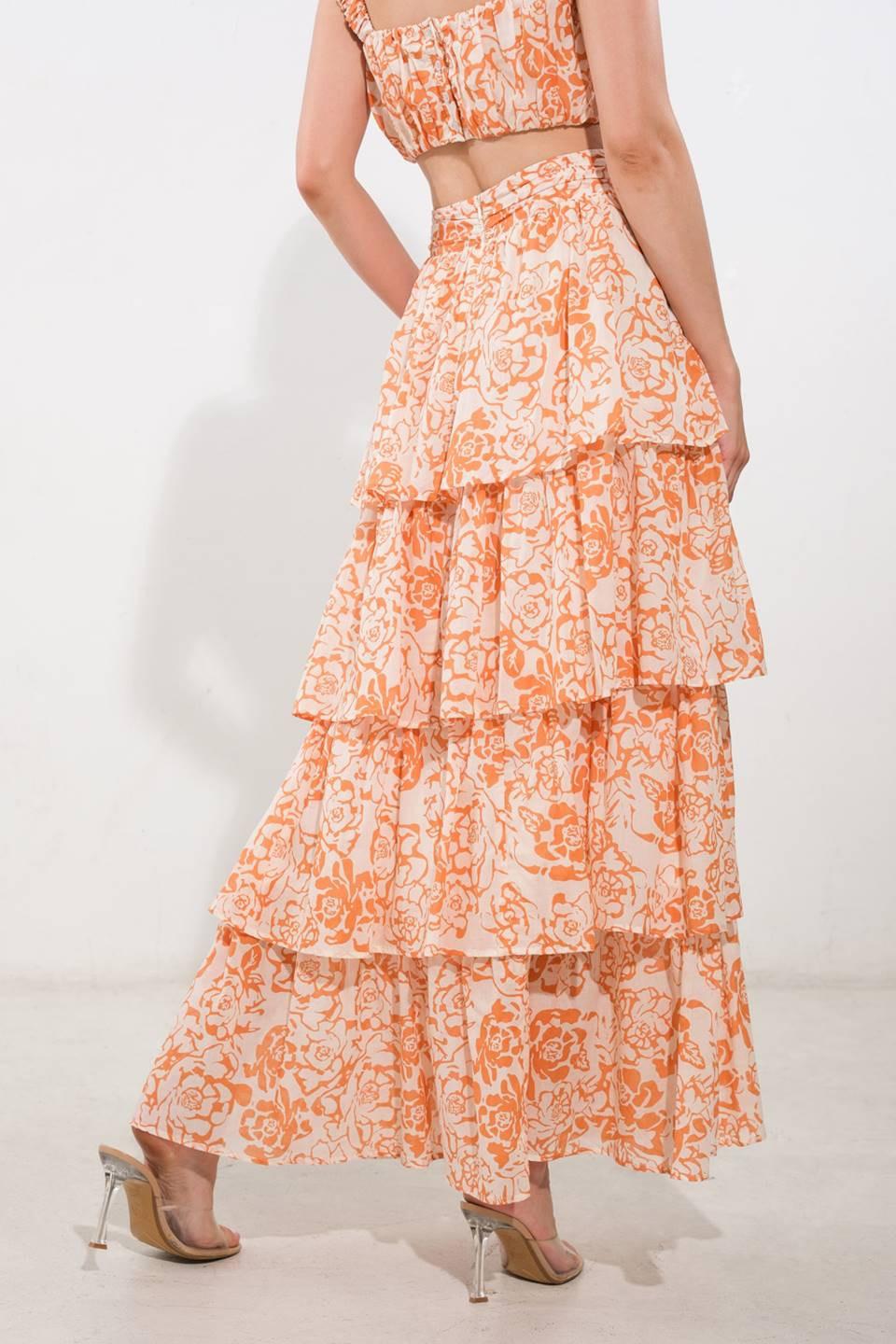 There in My Mind Woven Maxi Skirt from KADOU Boutique