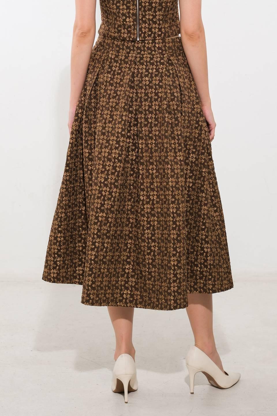 Upgraded Event Woven Midi Skirt from KADOU Boutique
