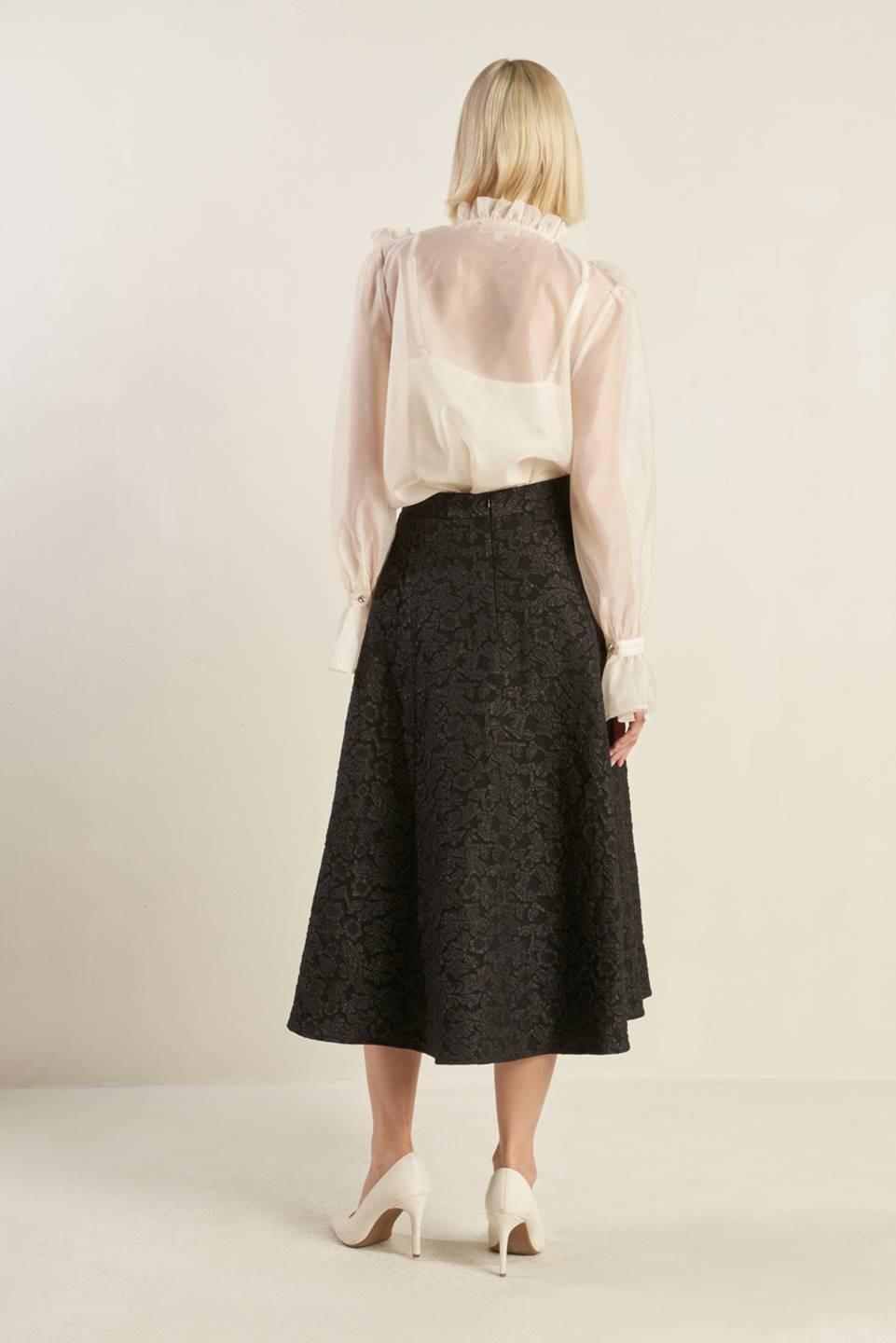 Forever Daydreaming Woven Midi Skirt from KADOU Boutique