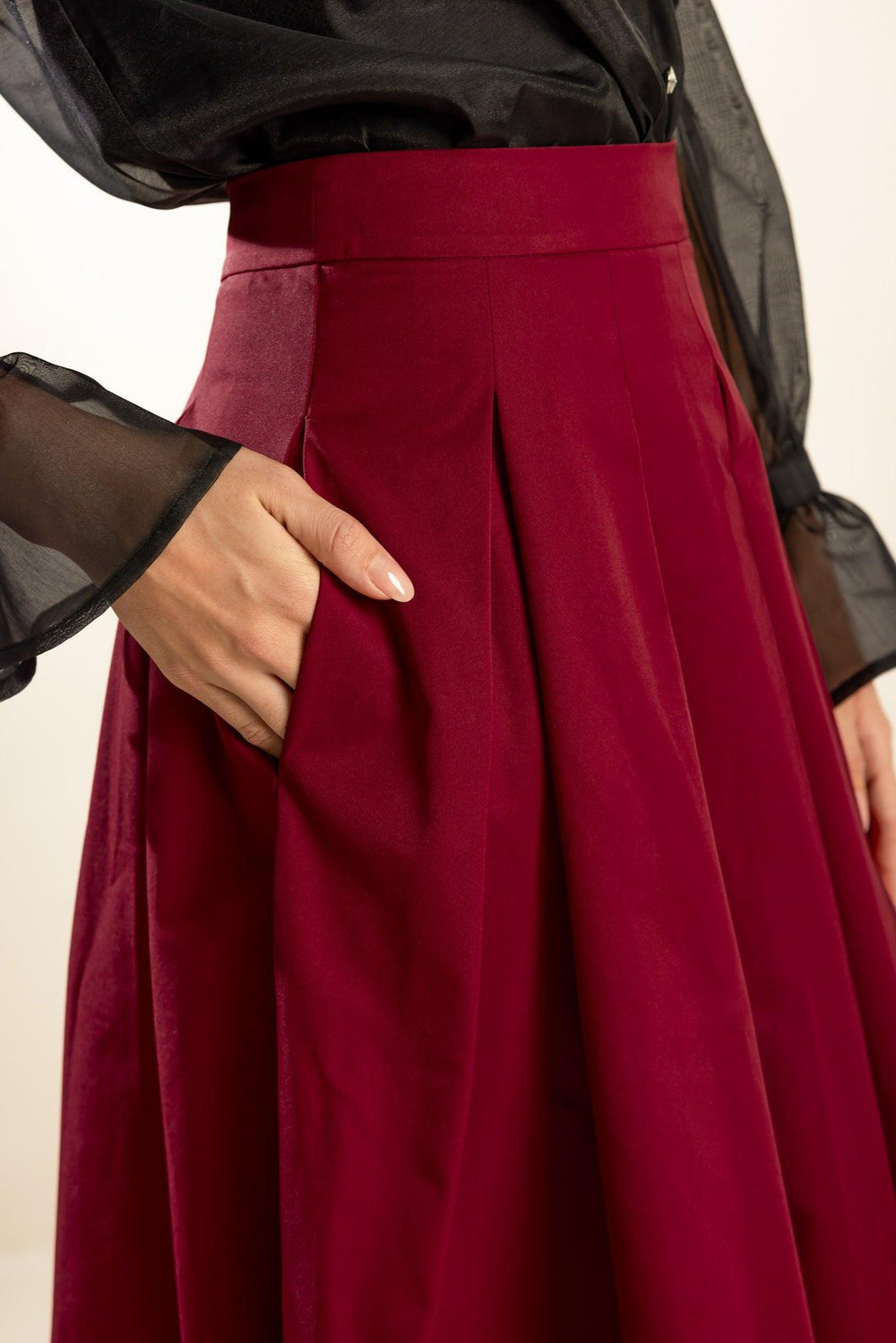 Dance with Destiny Woven Midi Skirt from KADOU Boutique
