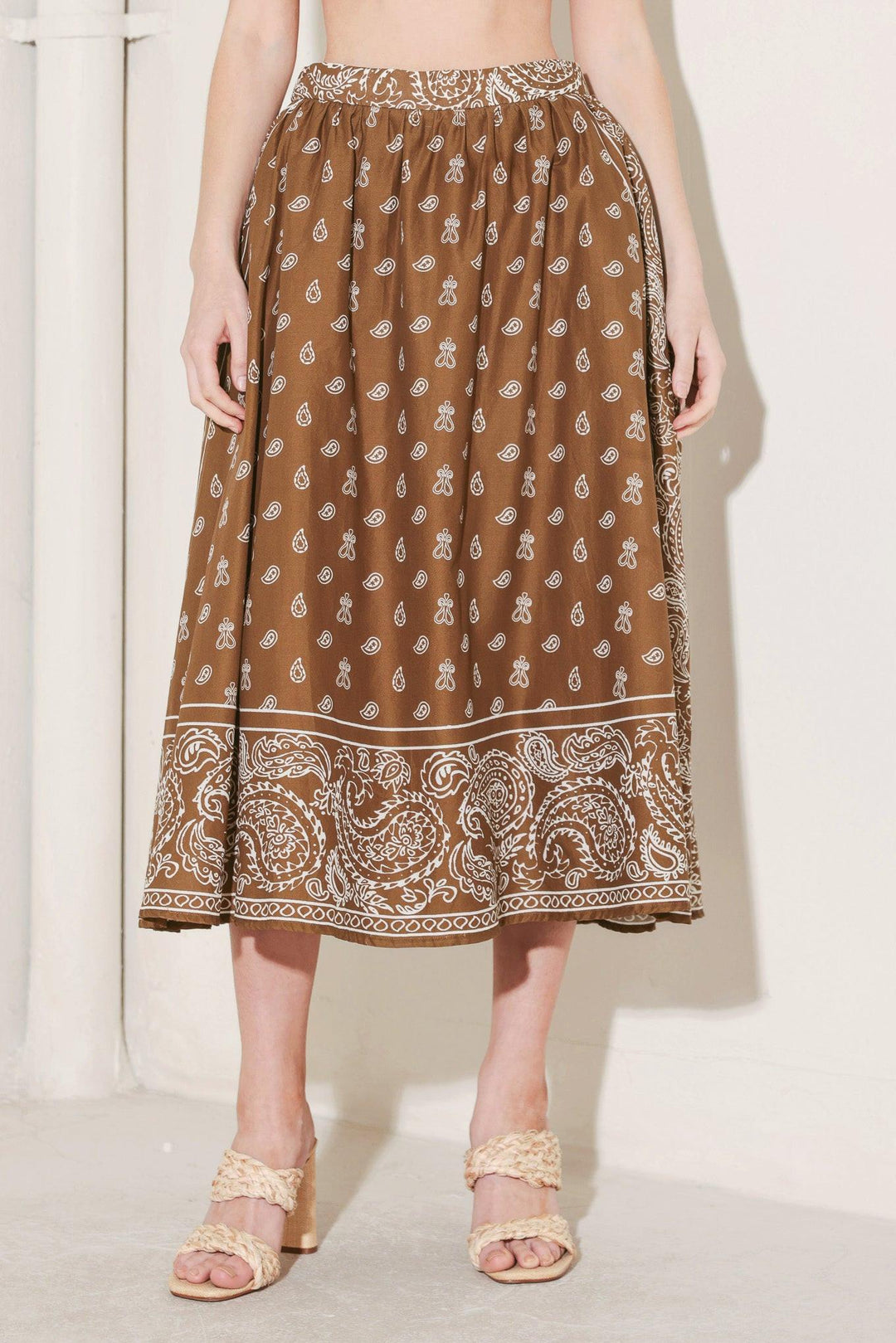 The More the Merrier woven full midi skirt from KADOU Boutique