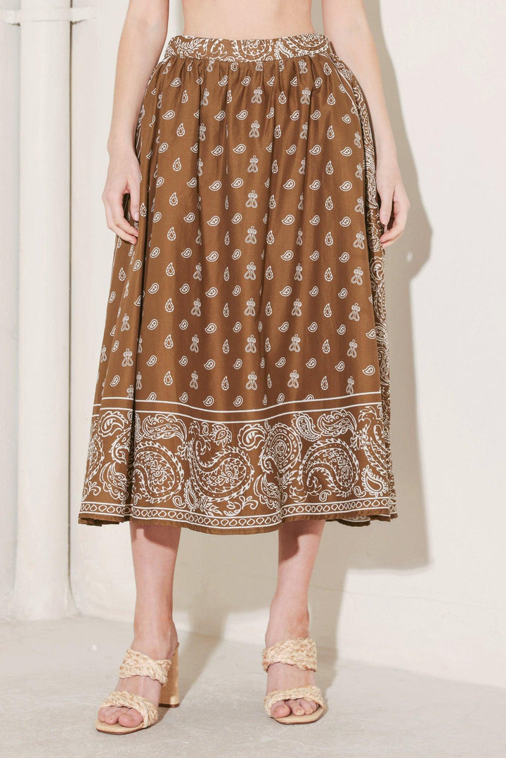The More the Merrier woven full midi skirt from KADOU Boutique