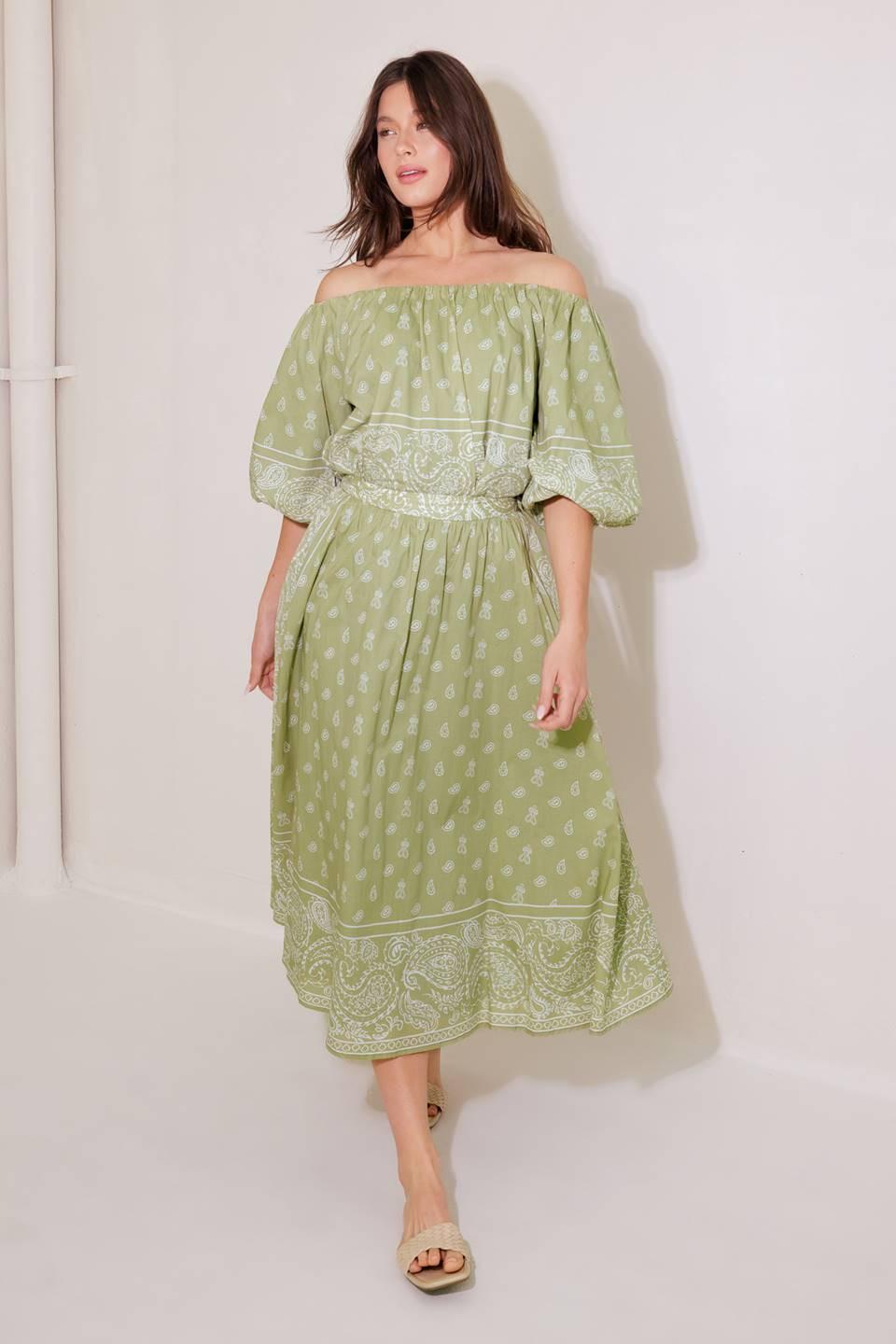 The More the Merrier woven full midi skirt from KADOU Boutique