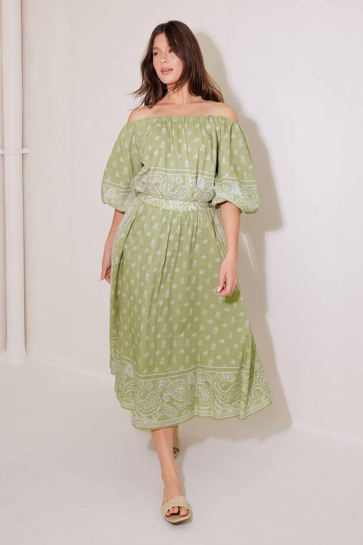 The More the Merrier woven full midi skirt from KADOU Boutique