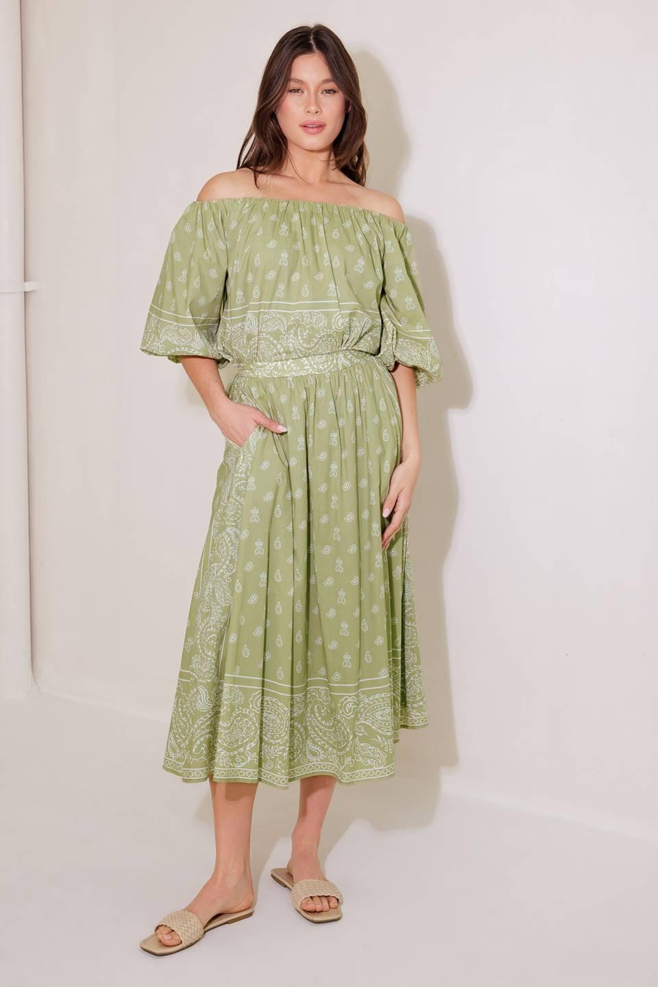 The More the Merrier woven full midi skirt from KADOU Boutique