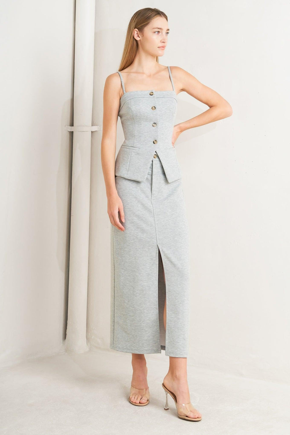 Lovely By Nature Knit Midi Skirt from KADOU Boutique