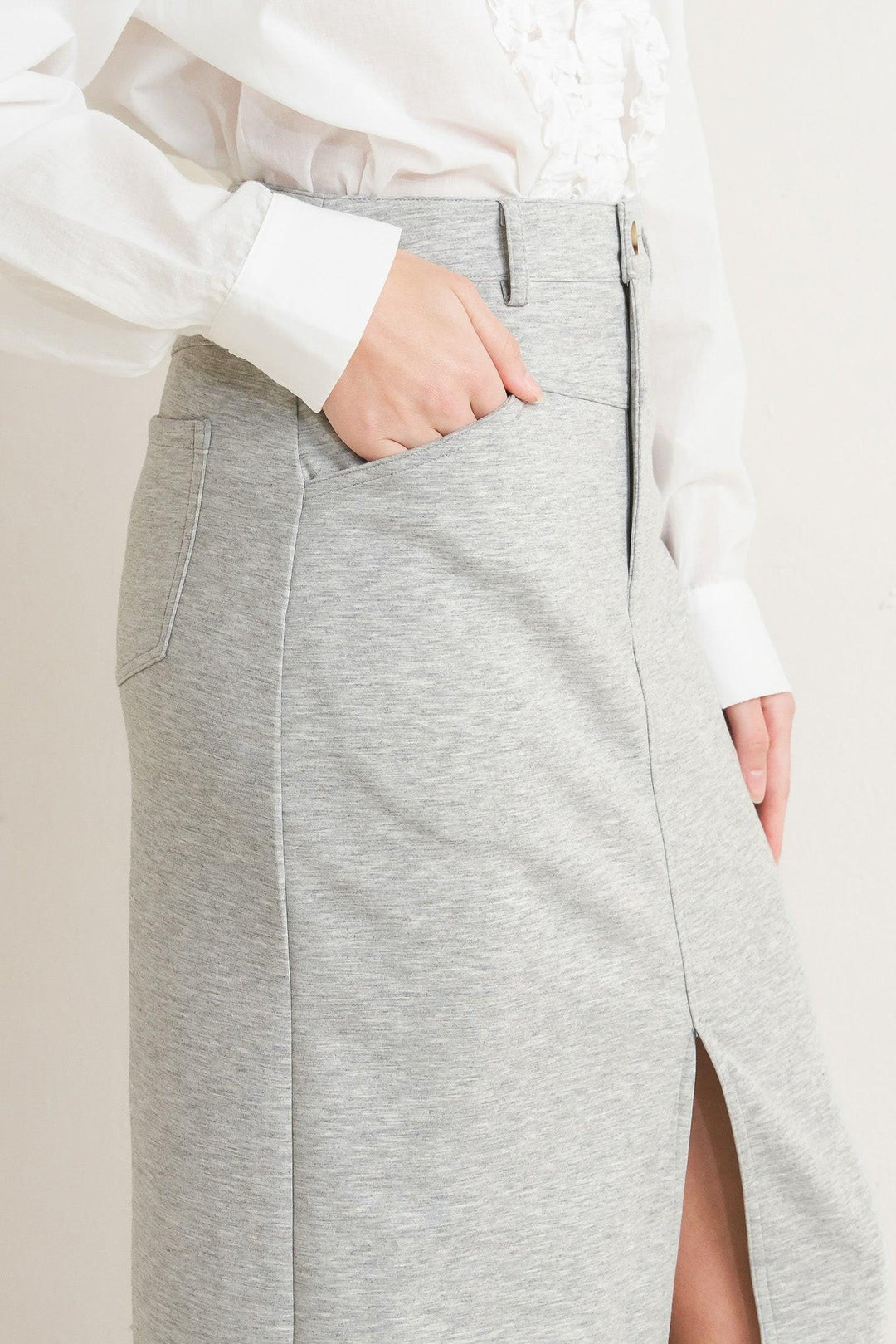 LOVELY BY NATURE KNIT MIDI SKIRT