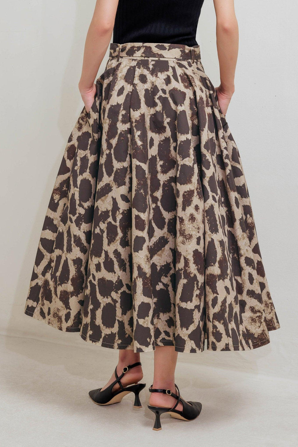 Leo Lover Woven Full Midi Skirt from KADOU Boutique