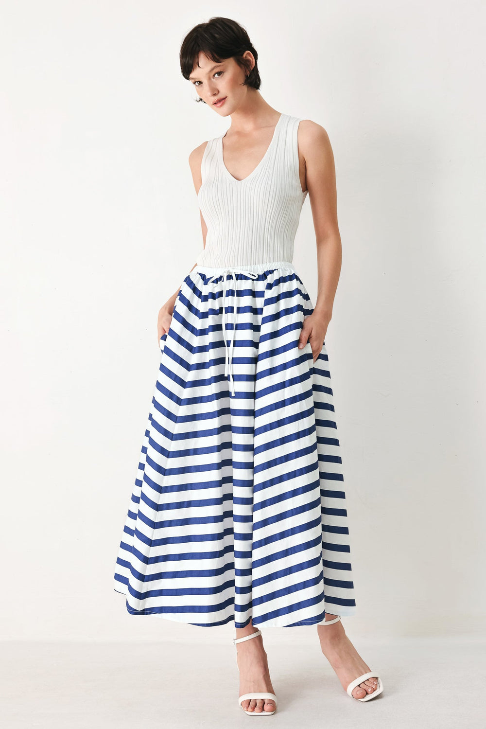 Nautical Nights Woven Full Skirt from KADOU Boutique