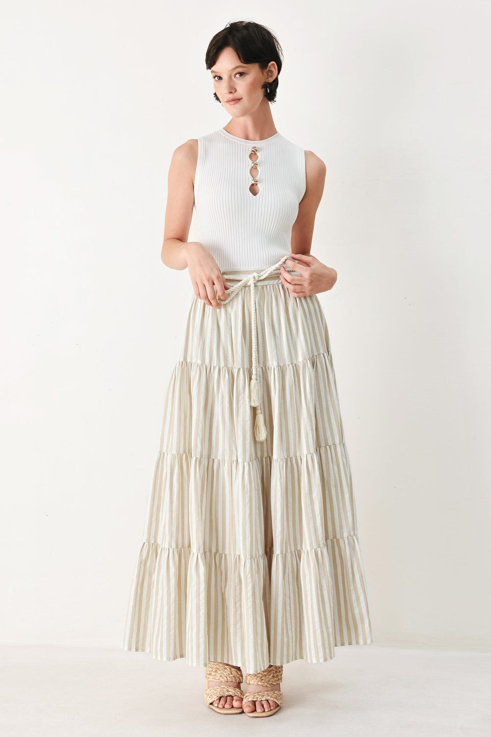 Hamptons Weekend Woven Maxi Skirt from KADOU Boutique