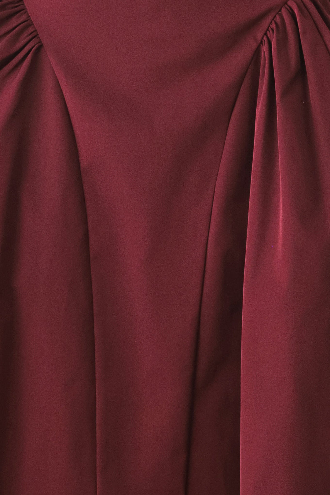 SCULPTED NOIR SHIRRED MIDI SKIRT